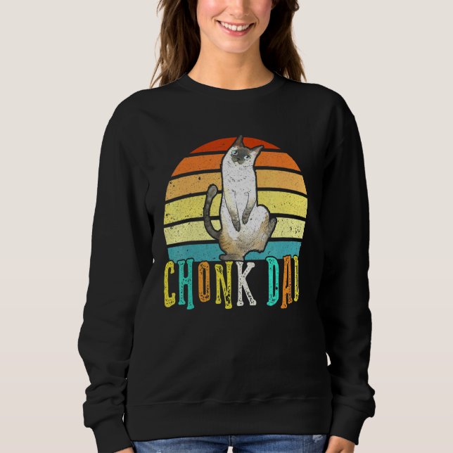 Sudadera Meme estilo retro de papá gato de Chonk (Anverso)