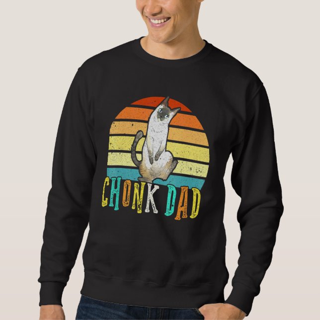 Sudadera Meme estilo retro de papá gato de Chonk (Anverso)