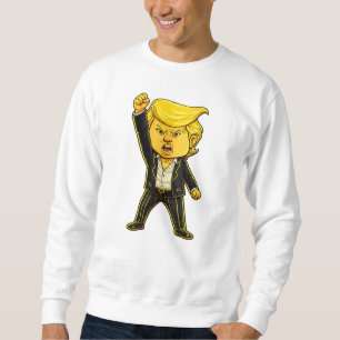 Sudadera Meme Feliz Trump Insignia Lucha Lucha Enojado Trum