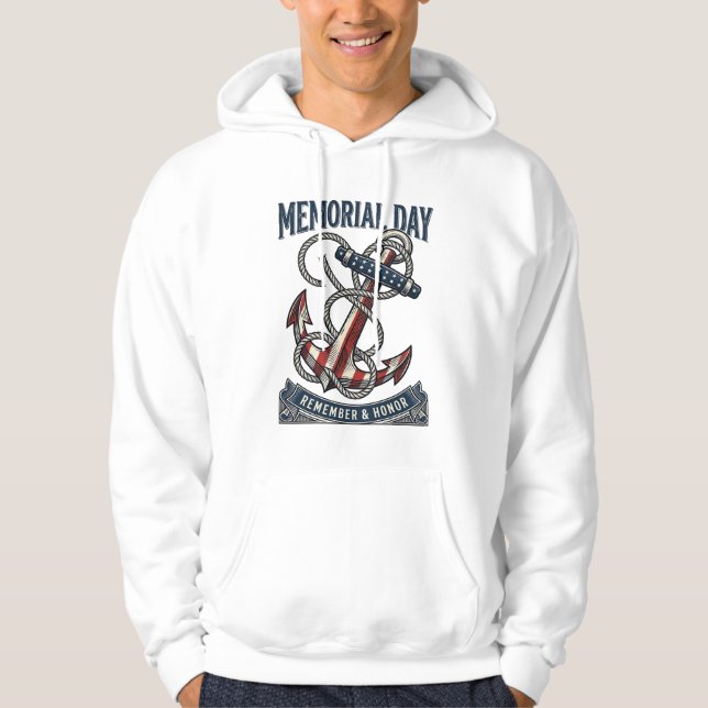 Sudadera Memorial Day Anchor Remember Honor Vintage Shirt_1 (Anverso)