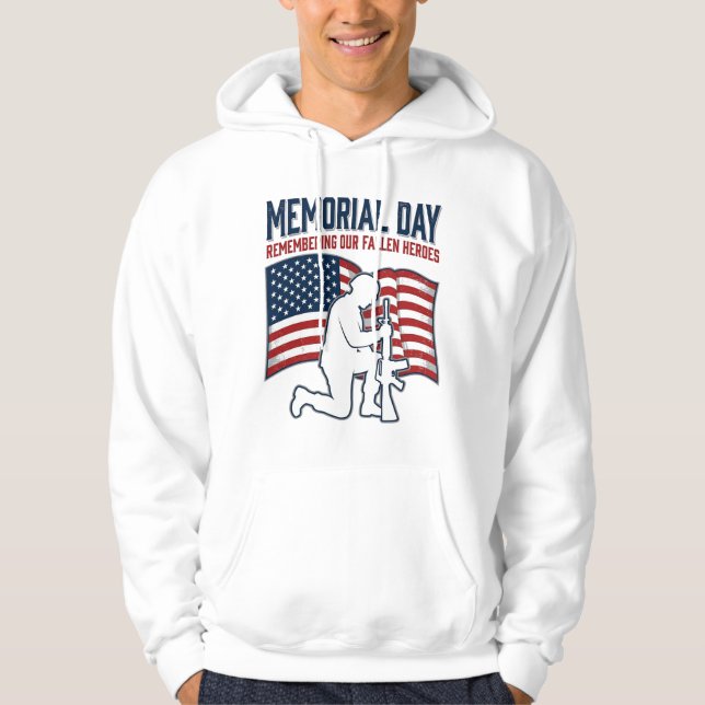 Sudadera Memorial Day Fallen Heroes Patriotic Soldier Shirt (Anverso)