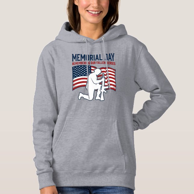 Sudadera Memorial Day Fallen Heroes Patriotic Soldier Shirt (Anverso)