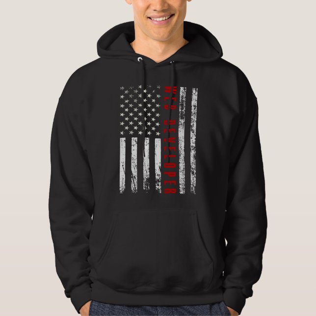 Sudadera Memorial Day web developer usa flag (Anverso)
