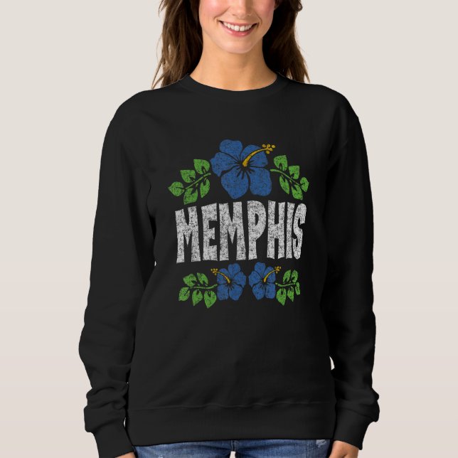 Sudadera Memphis Flowers Distressed Color Print (Anverso)