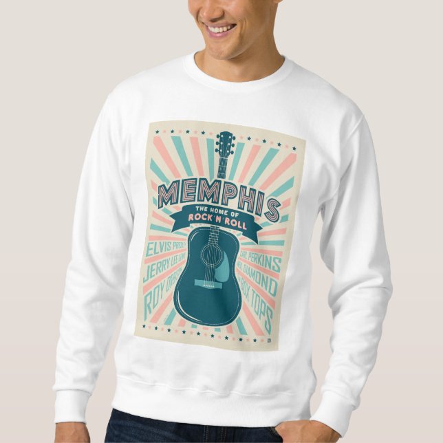 Sudadera Memphis, TN: Serie de guitarras | Rock-N-Roll (Anverso)