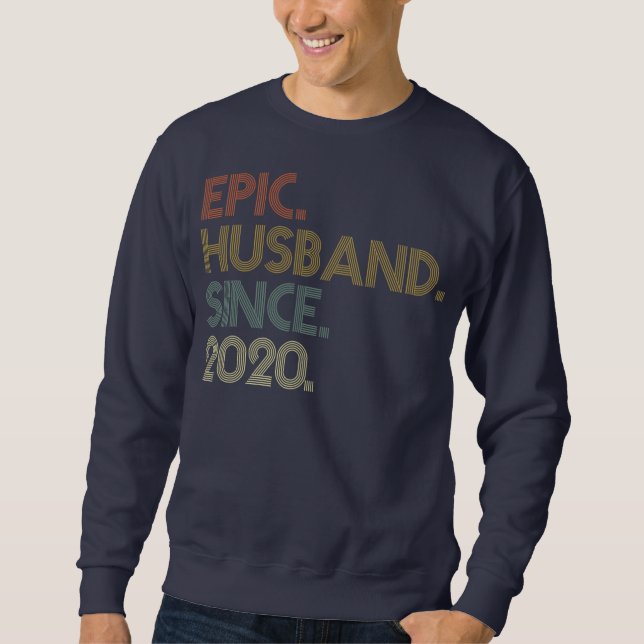 Sudadera Men 2nd Wedding Anniversary s Epic Husband Since (Anverso)