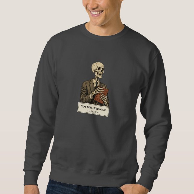 Sudadera Men’s Black Skeleton Graphic Crewneck Sweatshirt (Anverso)