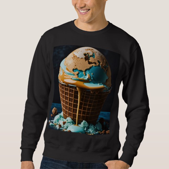 Sudadera Men’s Hoodie with Cool Ice Cream Design | Trendy I (Anverso)