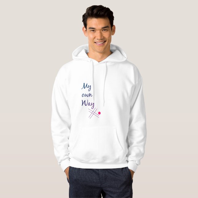 Sudadera Men’s Typography Hoodie – My Own Way Quote (Anverso completo)