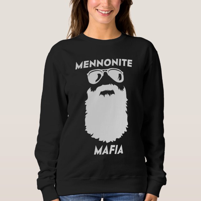 Sudadera MENNONITE MAFIA  Beard Christian Jesus Bible Humor (Anverso)
