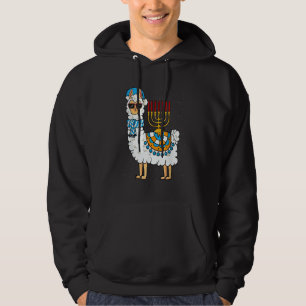 Sudadera Menorá Hanuká Llama Lindo Alpaca Chanuká