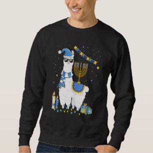 Sudadera Menorá Hanuká Llama Lindo Alpaca Chanuká Fiesta