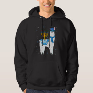 Sudadera Menorah Hanukkah Llama Cute Llama Alpaca Chanukah