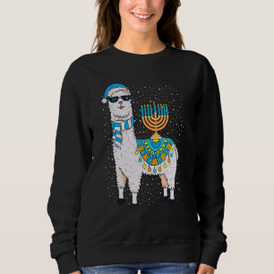 Sudadera Menorah Hanukkah Llama T Shirt Cute Alpaca Chanuka
