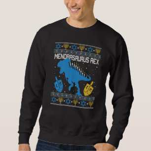 Sudadera Menorasauro Rex Dinosaur T Rex Hanukkah Menorah B