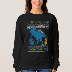 Sudadera Menorasauro Rex Dinosaur T Rex Hanukkah Menorah B