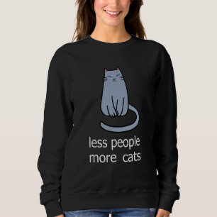 Sudadera Menos Gente Más Gatos Gatitos