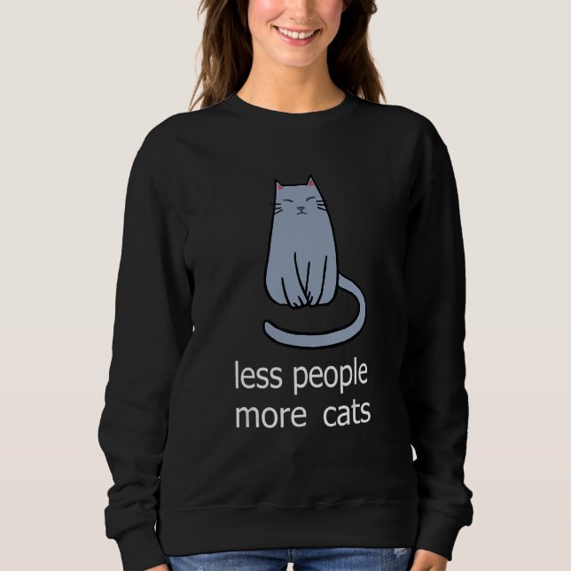 Sudadera Menos Gente Más Gatos Gatitos (Anverso)
