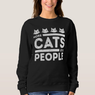 Sudadera Menos gente Más gatos Orgullo gatito