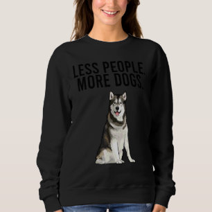 Sudadera Menos Personas Más Perros Malamute de Alaska Intr