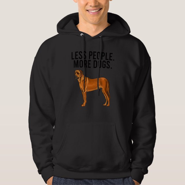 Sudadera Menos Personas Más Perros Rhodesian Ridgeback Intr (Anverso)