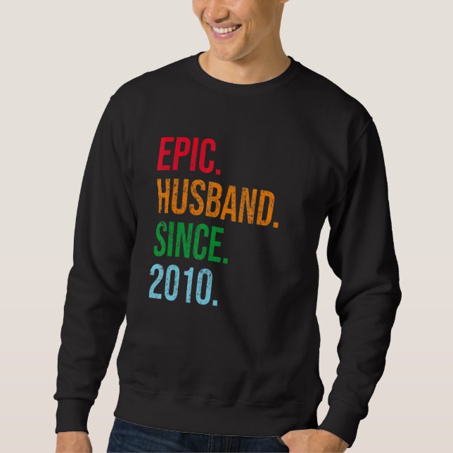 Sudadera Mens 13th Wedding Anniversary Ideas Epic Husband S (Anverso)