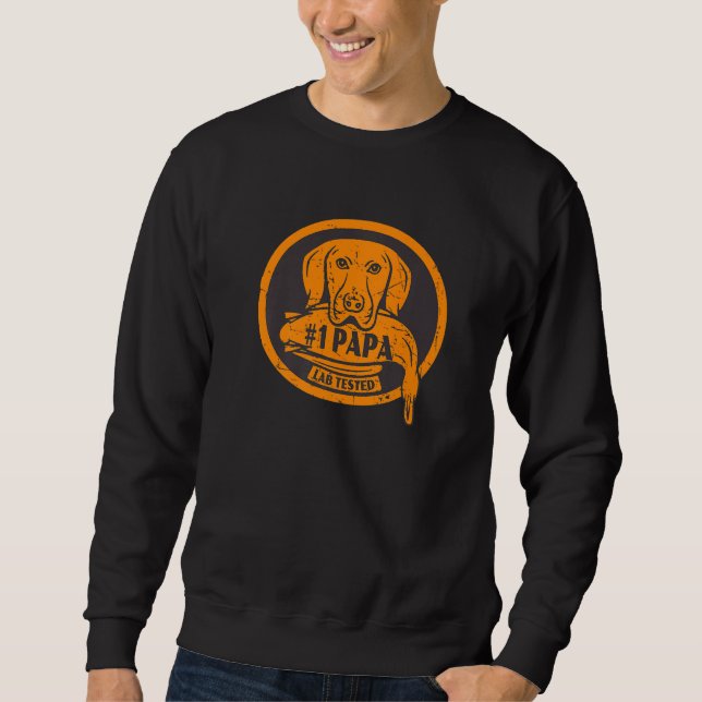 Sudadera Mens #1 Papa Lab Tested - Duck Hunting Labrador Re (Anverso)