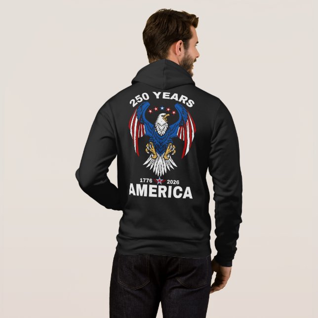 Sudadera Mens 250 Aniversario América  (Reverso completo)