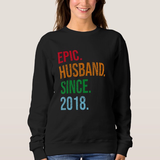 Sudadera Mens 5th Wedding Anniversary Ideas Epic Husband Si (Anverso)