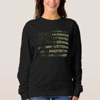 Sudadera Mens American Flag Husband Daddy Granpa Veteran Pr