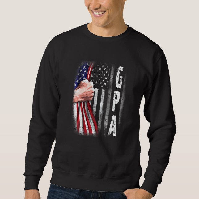 Sudadera Mens American Gpa Bandera Puño Bump Gpa (Anverso)