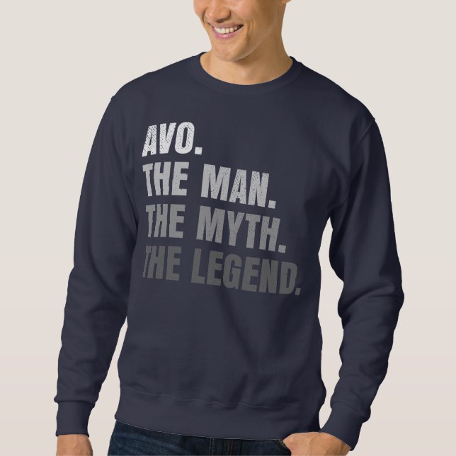 Sudadera Mens Avo The Man The Myth The Legend Portuguese (Anverso)