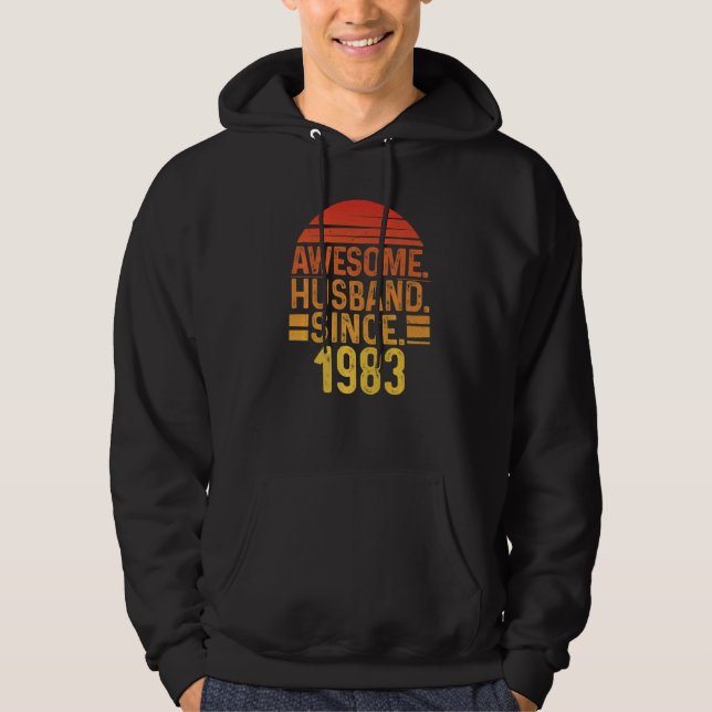 Sudadera Mens Awesome Husband since 1983 Wedding Anniversar (Anverso)