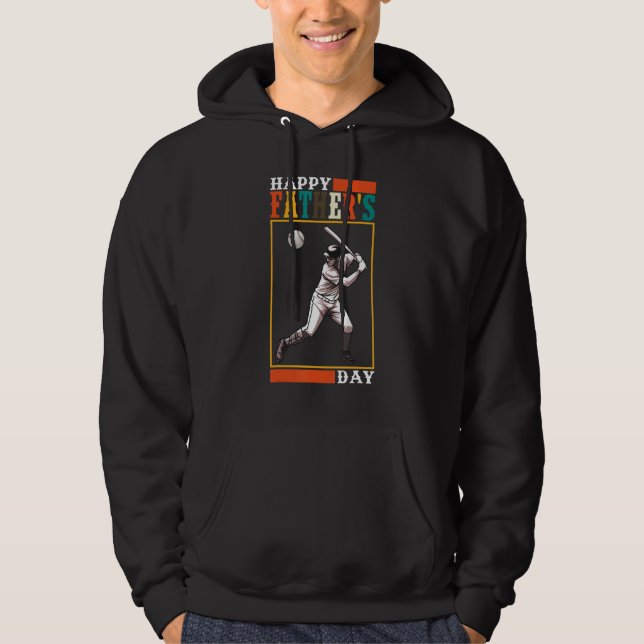Sudadera Mens Baseball Player Happy Father s Day (Anverso)