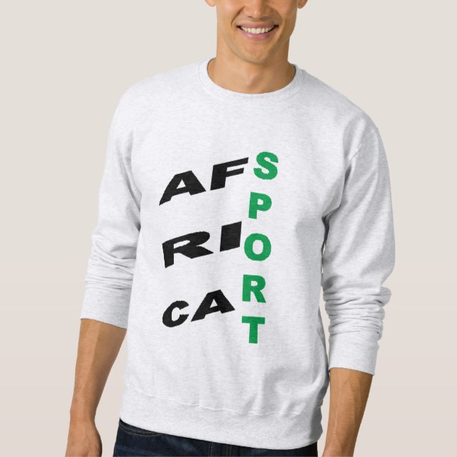 Sudadera Men's Basic Sweatshirt ash  DESIGN  AFRICA SPORT  (Anverso)
