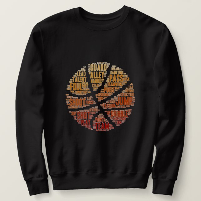 Sudadera Mens Basketball Sports Game Sweatshirt Black (Anverso del diseño)