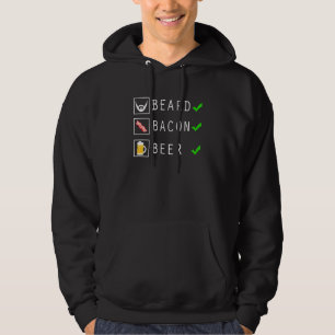 Sudadera Mens Beard Bacon Beer