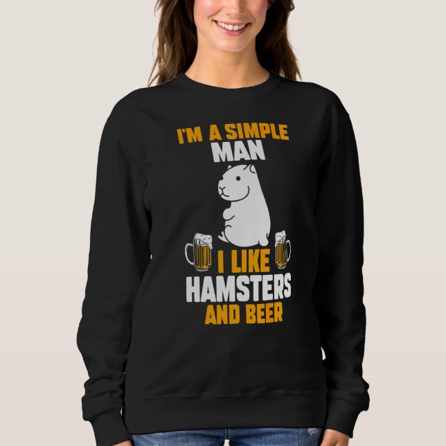 Sudadera Mens Beer Hamster (Anverso)