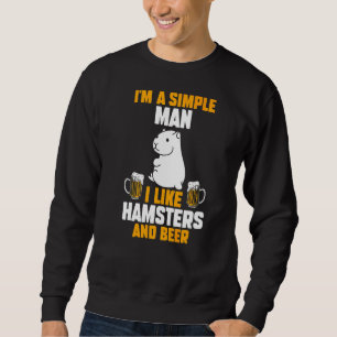 Sudadera Mens Beer Hamster