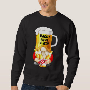 Sudadera Mens Beer Mug Gnome Tee Para Dad Gardener - Daddy