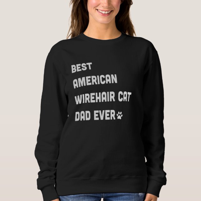 Sudadera Mens Best American Wirehair Cat Dad   (Anverso)