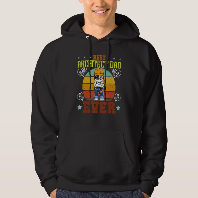 Sudadera Mens Best Architect Dad Ever Draftsman Father's Da (Anverso)
