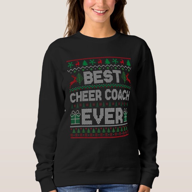 Sudadera Mens Best Cheer Coach Ever Christmas Pajamas Match (Anverso)