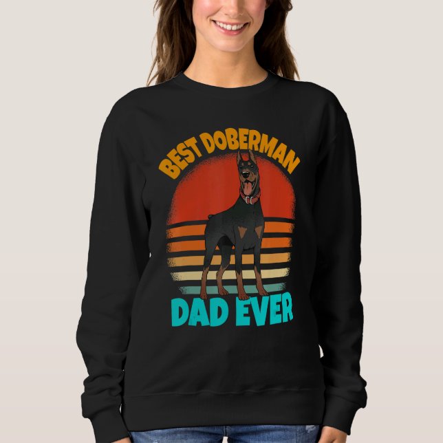 Sudadera Mens Best Doberman Dad Ever  Doberman Pinscher (Anverso)