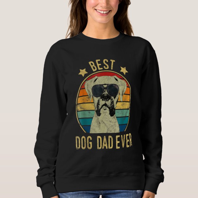 Sudadera Mens Best Dog Dad Ever Boxer Fathers Day (Anverso)