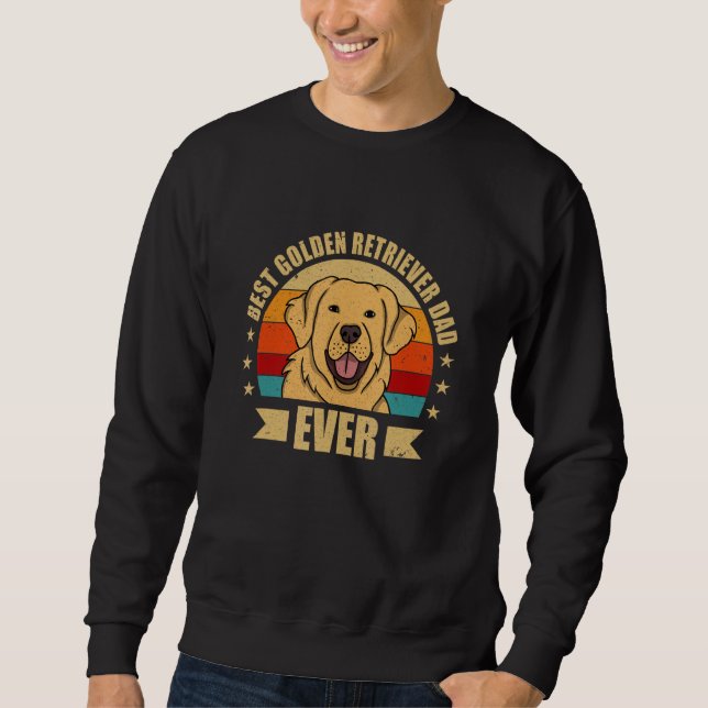 Sudadera Mens Best Golden Retriever Dad Ever Daddy Dog (Anverso)