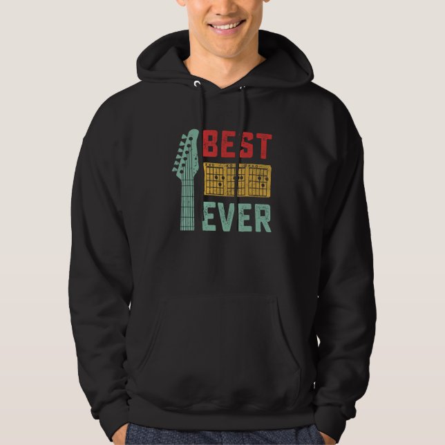 Sudadera Mens Best Guitar Dad Ever Chords Guitarist Music F (Anverso)