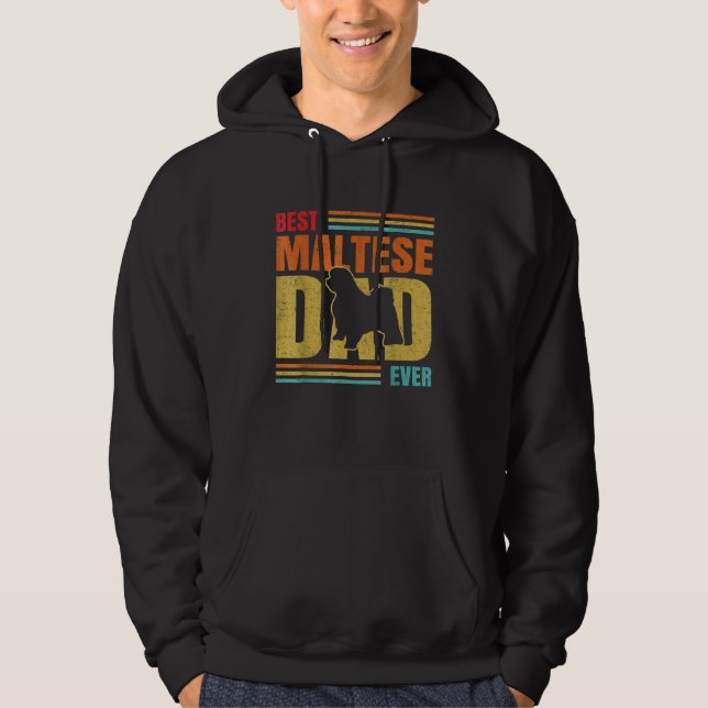 Sudadera Mens Best Maltese Dad Ever Maltese Dog  Father Own (Anverso)