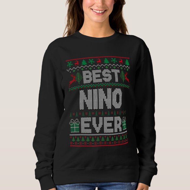 Sudadera Mens Best Nino Ever Christmas Pajamas Matching Ugl (Anverso)