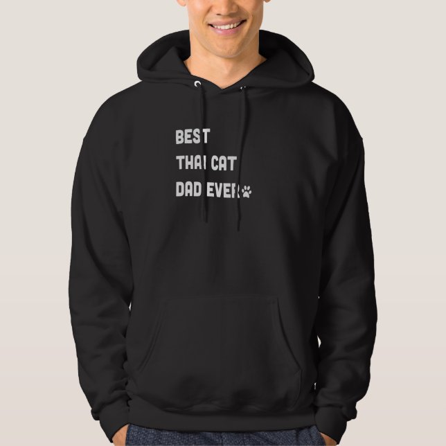 Sudadera Mens Best Thai Cat Dad   Cat   Humor (Anverso)